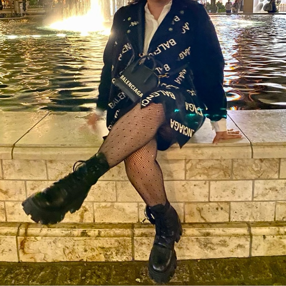 Balenciaga logo scarf